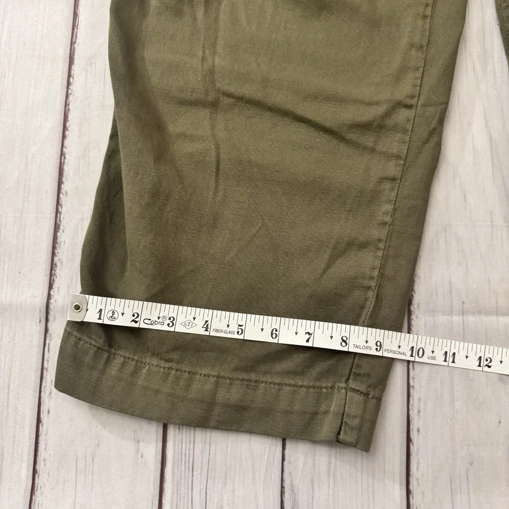Free People Pants Women 0 Olive Green Wide Leg Pleated High Rise Casual Trousers